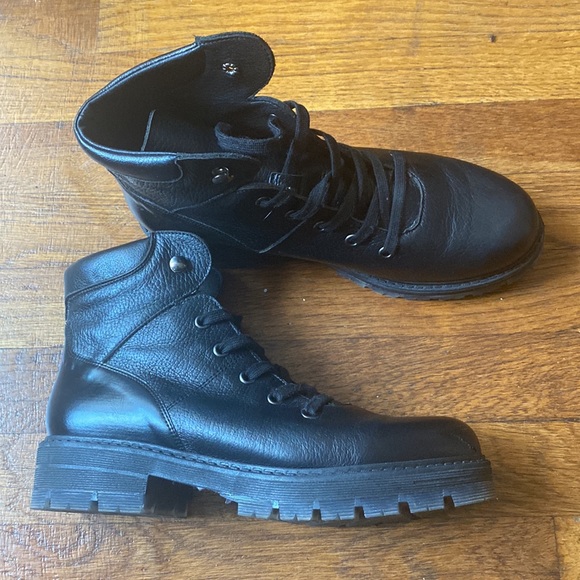 Avellini Lace Up Hiker Combat Boots - Picture 7 of 10